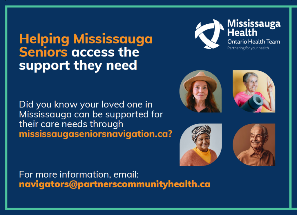Support program for Mississauga seniors with community health services.
