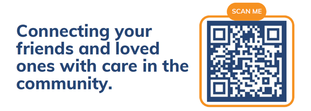 QR code for community care connection at Partners Community Health.